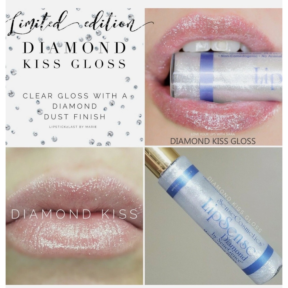LipSense Long Lasting Moisturizing LipGloss in Diamond Kiss  .25 ml